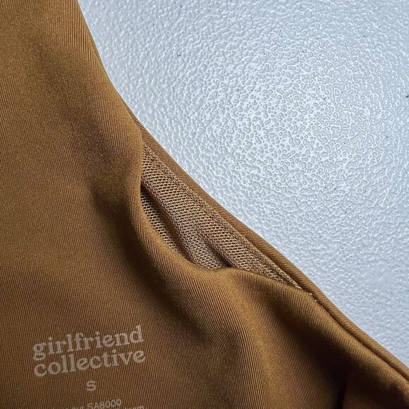 Girlfriend Collective Tank Bra Size Small Brown Café Sports Bra Activewear - Picture 4 of 4